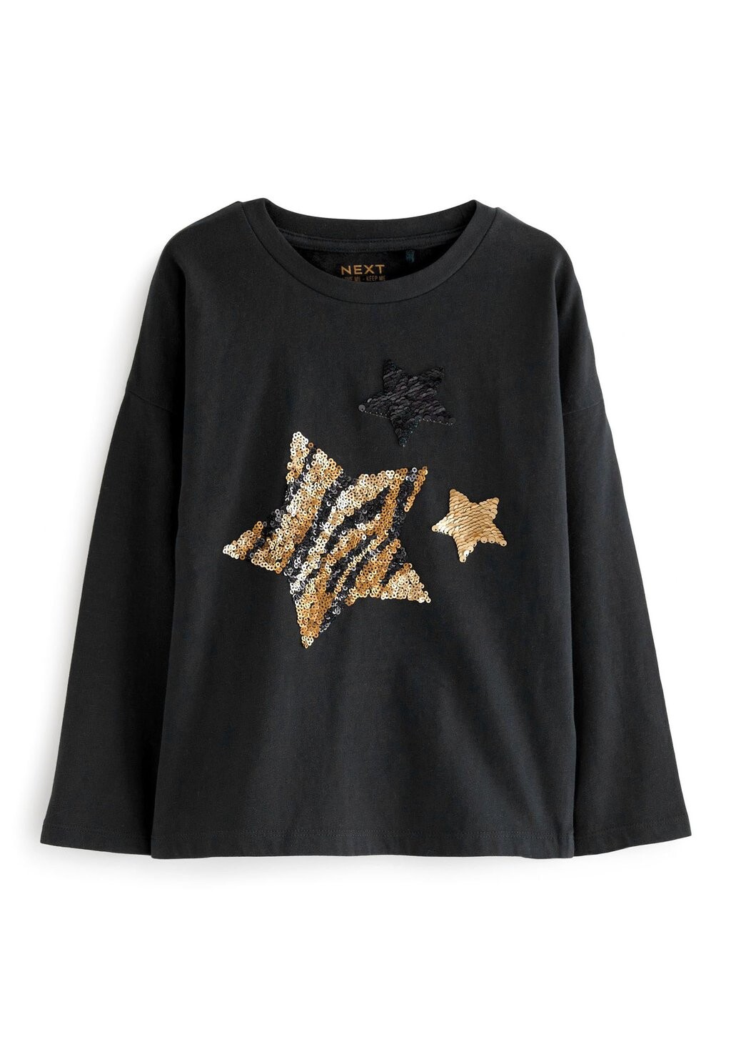 

Футболка с длинным рукавом Sequin Star Next, черный
