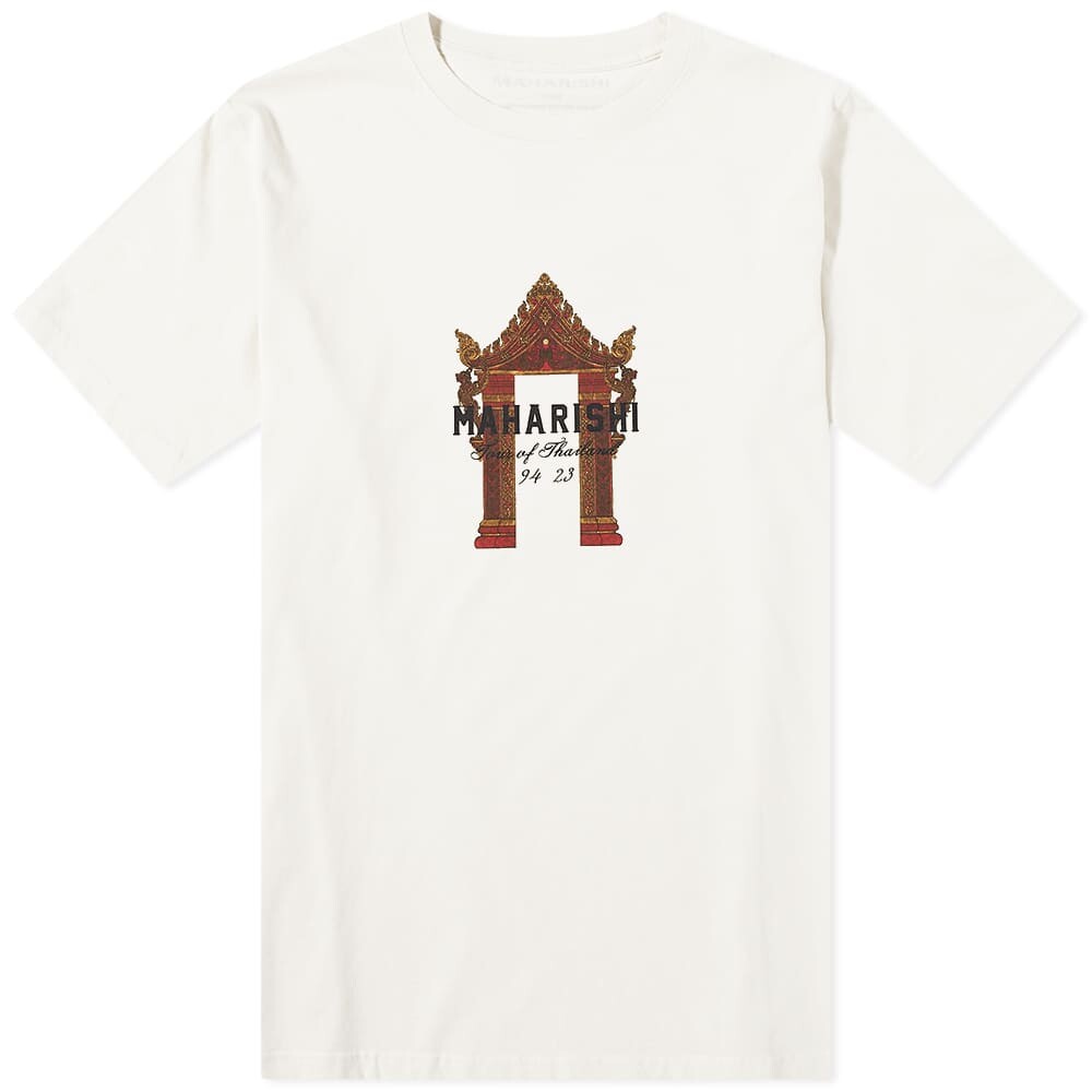 

Футболка с тайским храмом Maharishi, экрю