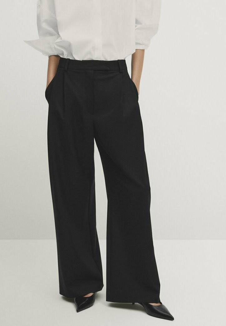 

Брюки Studio Smart С Двойными Дартами Massimo Dutti, черный