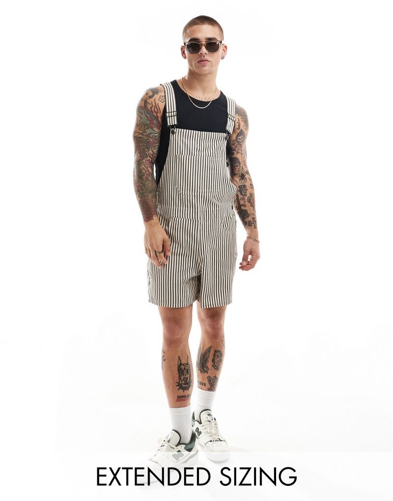 

Короткий комбинезон в полоску ASOS DESIGN