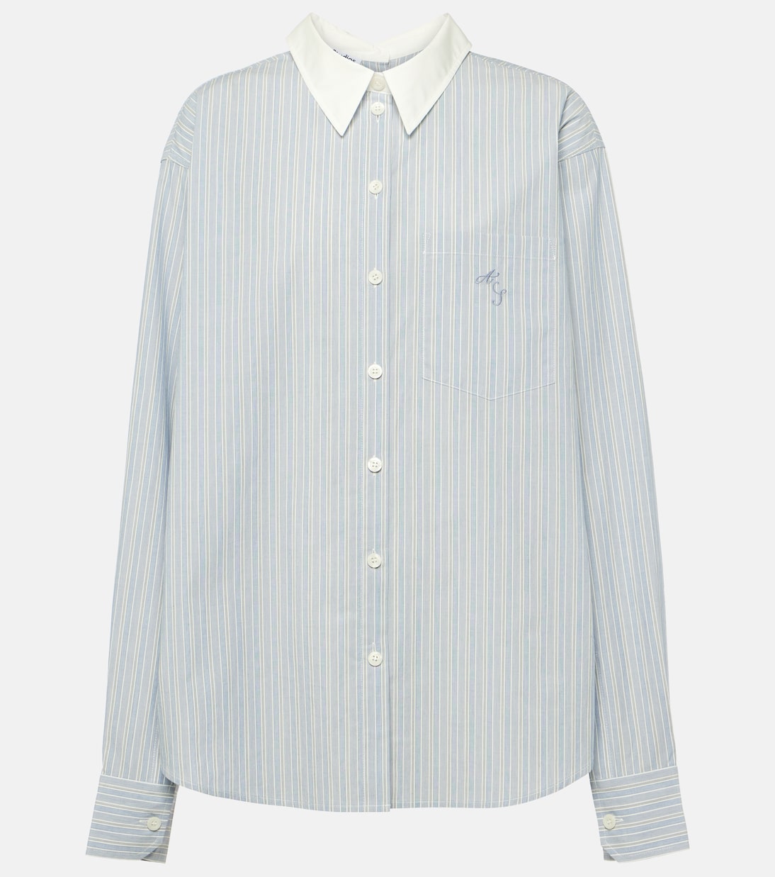 Полосатая хлопковая рубашка Acne Studios, синий хлопковая верхняя рубашка acne studios белый