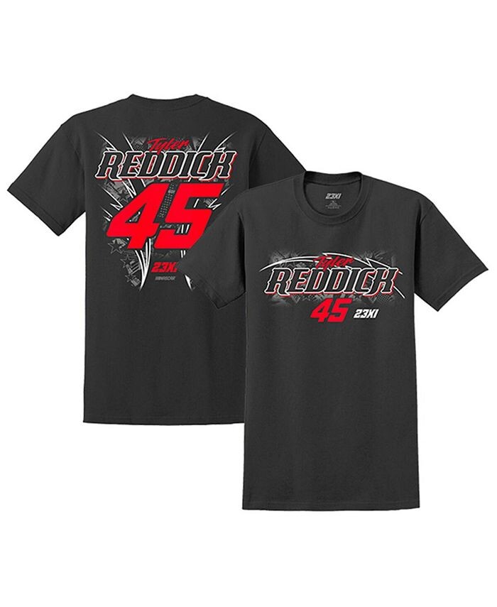 

Мужская черная футболка Tyler Reddick 2023 #45 Lifestyle 23xi Racing, черный