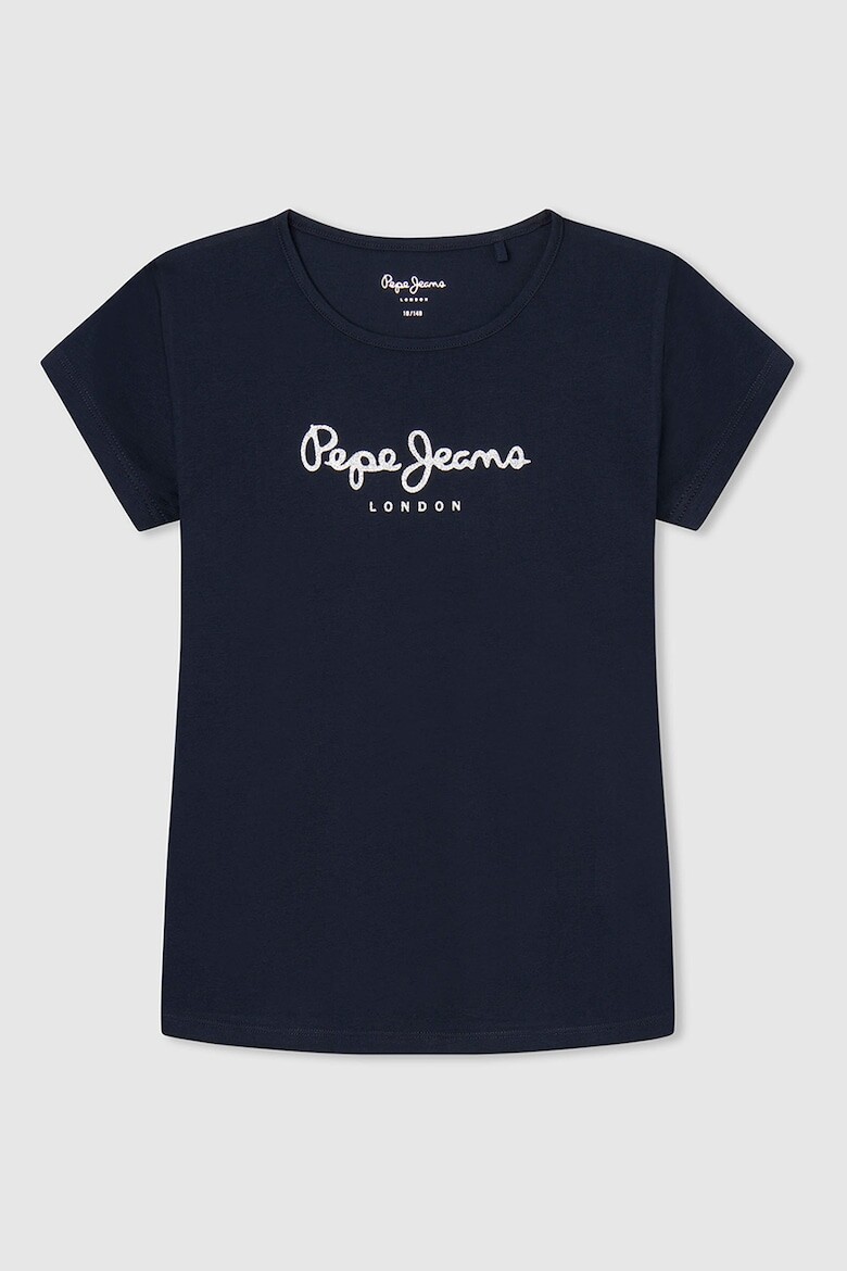 

Футболка с блестящим логотипом Pepe Jeans London, синий