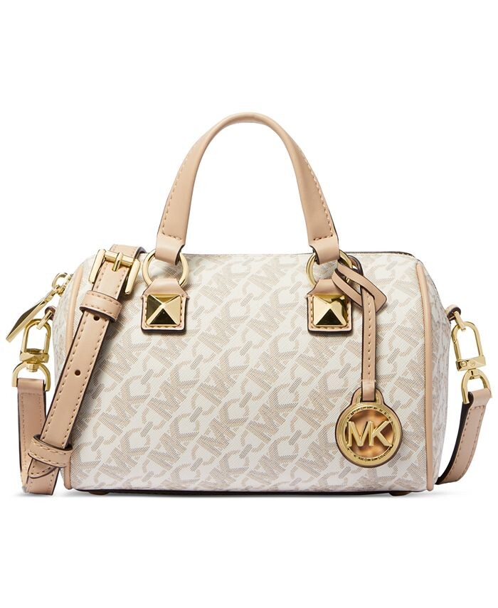 

Дафл через плечо с логотипом Grayson Michael Kors, тан/бежевый