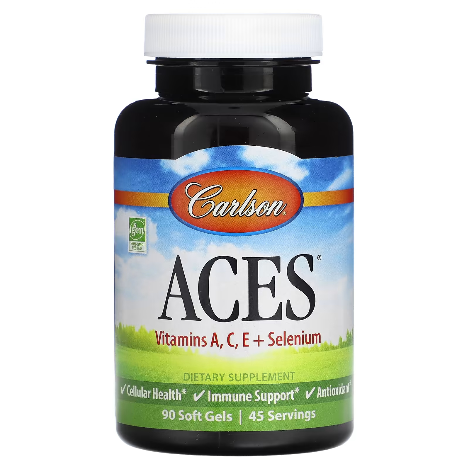 Carlson ACES Витамины ACE + селен 90 мягких таблеток carlson aces omega 120 мягких таблеток