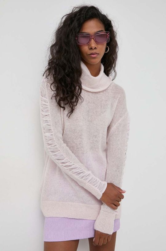 Шерстяной свитер Pinko, розовый свитер женский pinko размер s