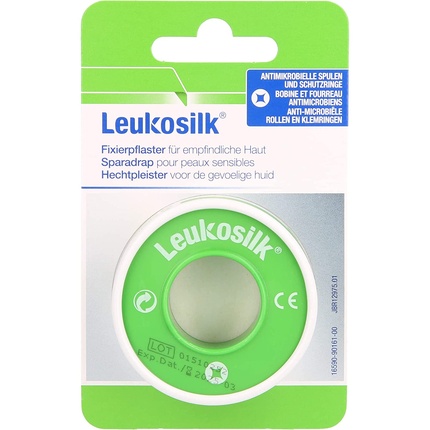 цена Рулонный пластырь для чувствительной кожи Leukosilk 1,25см х 5м Leukoplast