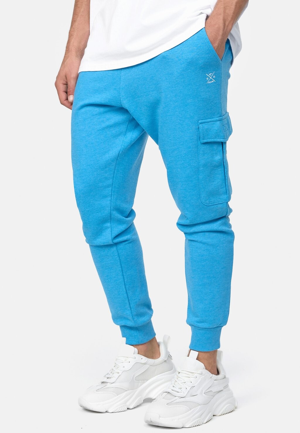 Брюки карго BENDNER INDICODE JEANS, цвет clear blue mix