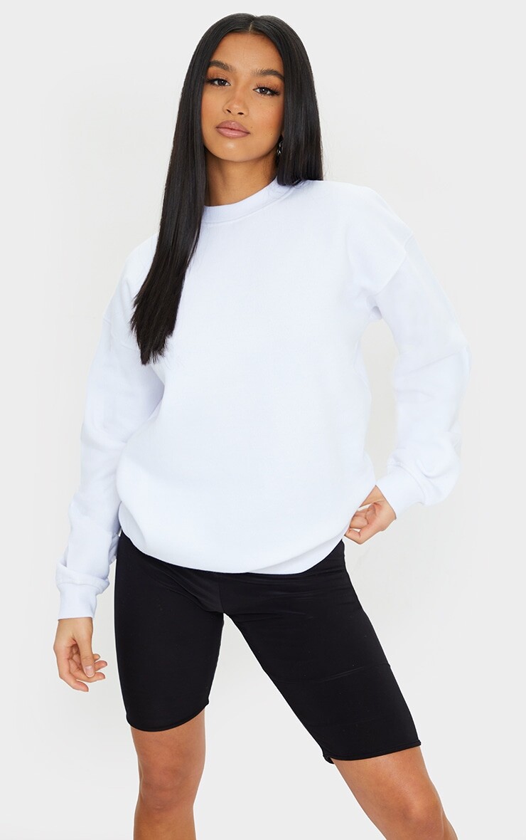 

PrettyLittleThing Толстовка оверсайз Petite White Ultimate