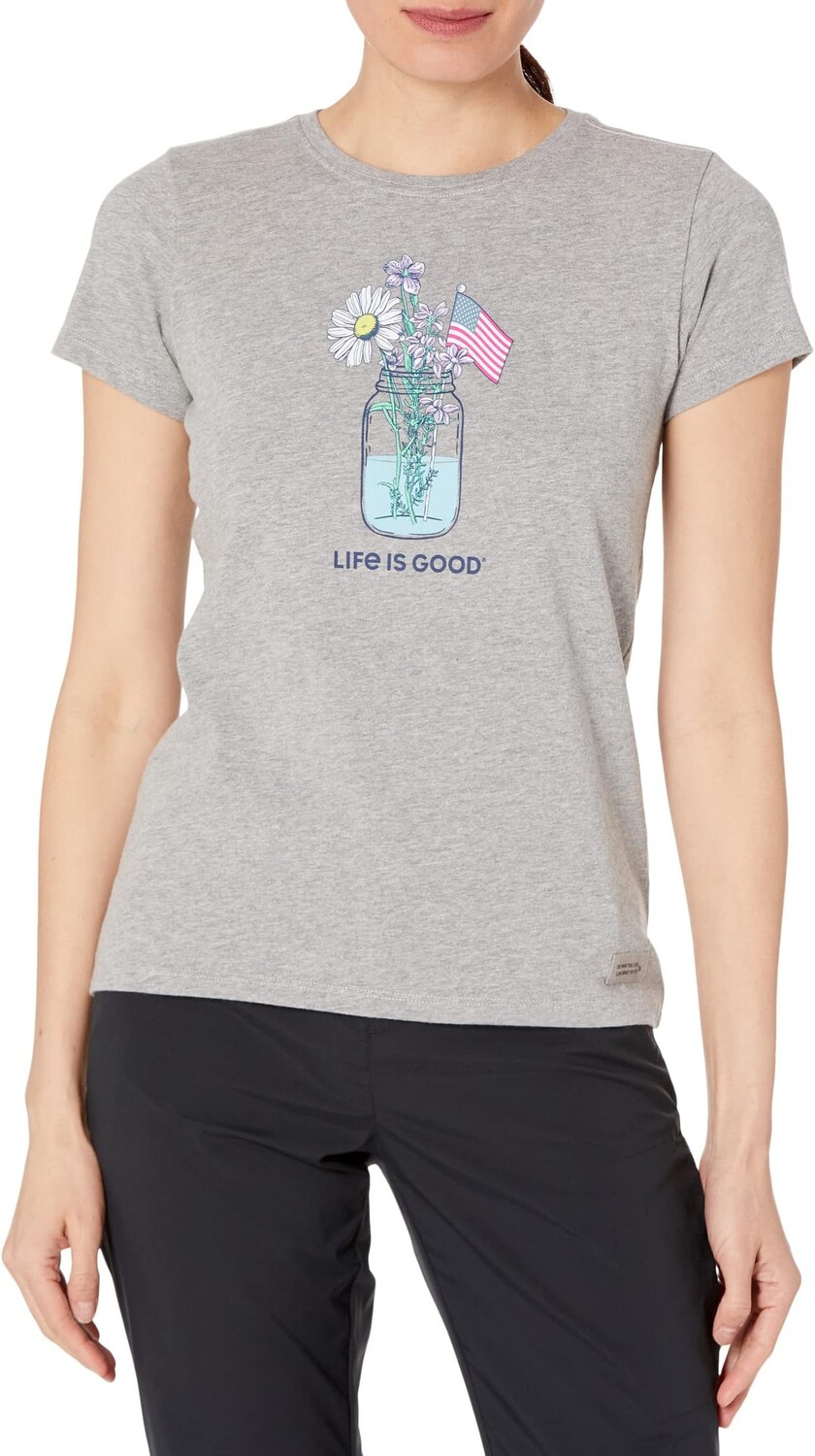 

Футболка Americana Jar с короткими рукавами Crusher Life is Good, цвет Heather Gray