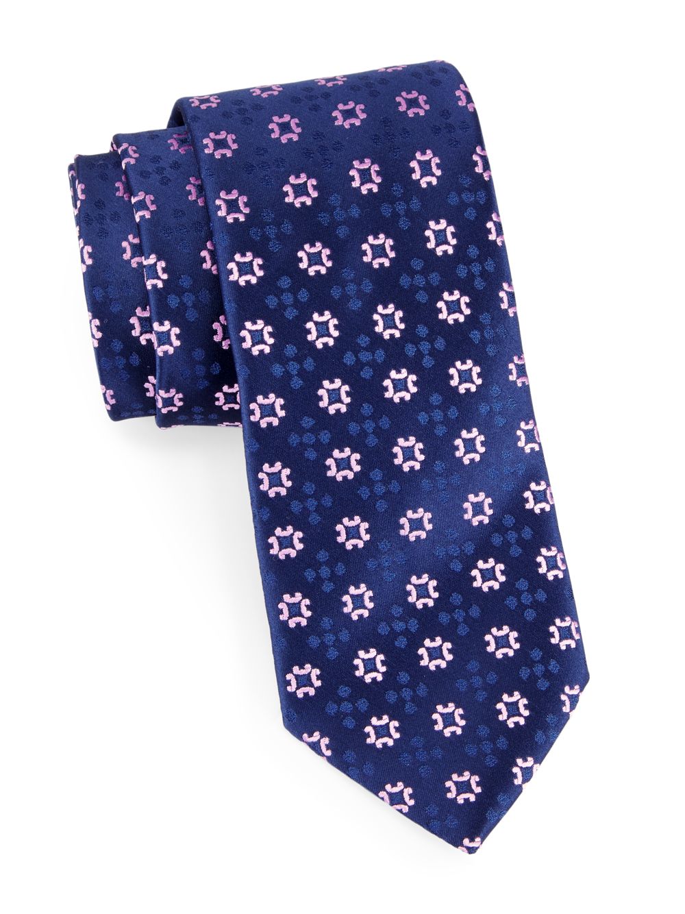 Шелковый галстук с медальоном Charvet, синий классический шелковый галстук charvet синий