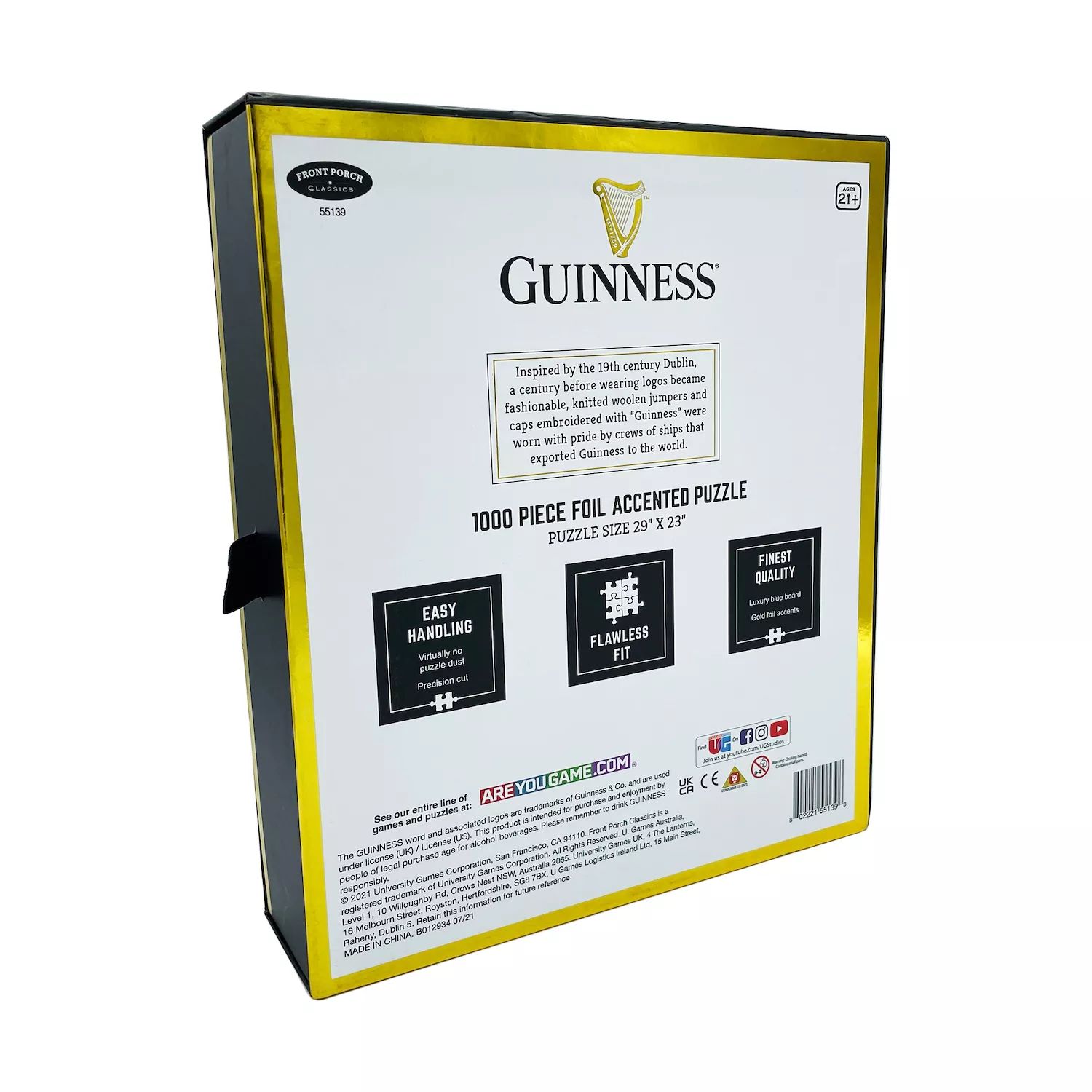 цена Пазл Front Porch Classics Guinness с фольгированными акцентами — ретро: 1000 деталей Front Porch Classics