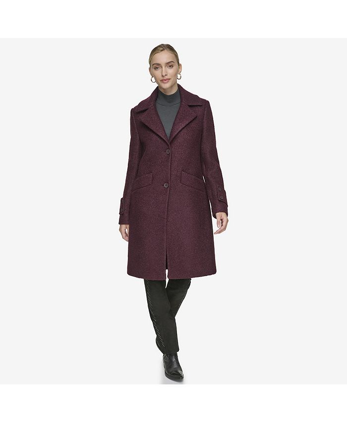 Женское пальто из букле из мягкой шерсти Regine Sb со шлицей сзади Andrew Marc, цвет Rosewood