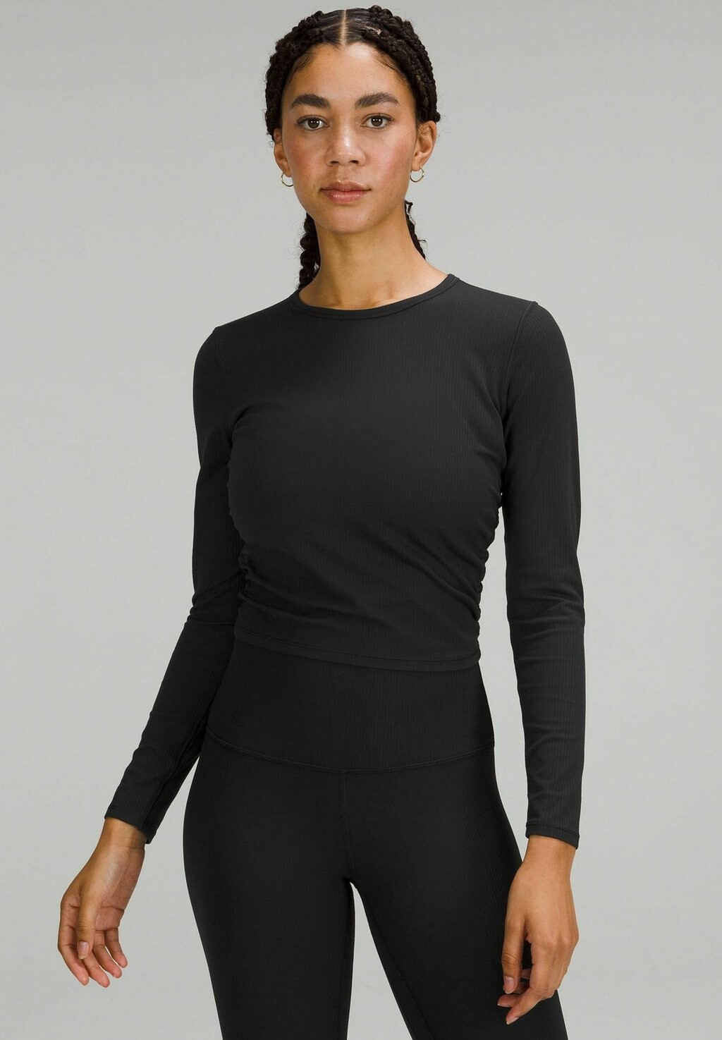 

Футболка с длинным рукавом All It Takes Ribbed lululemon, черный