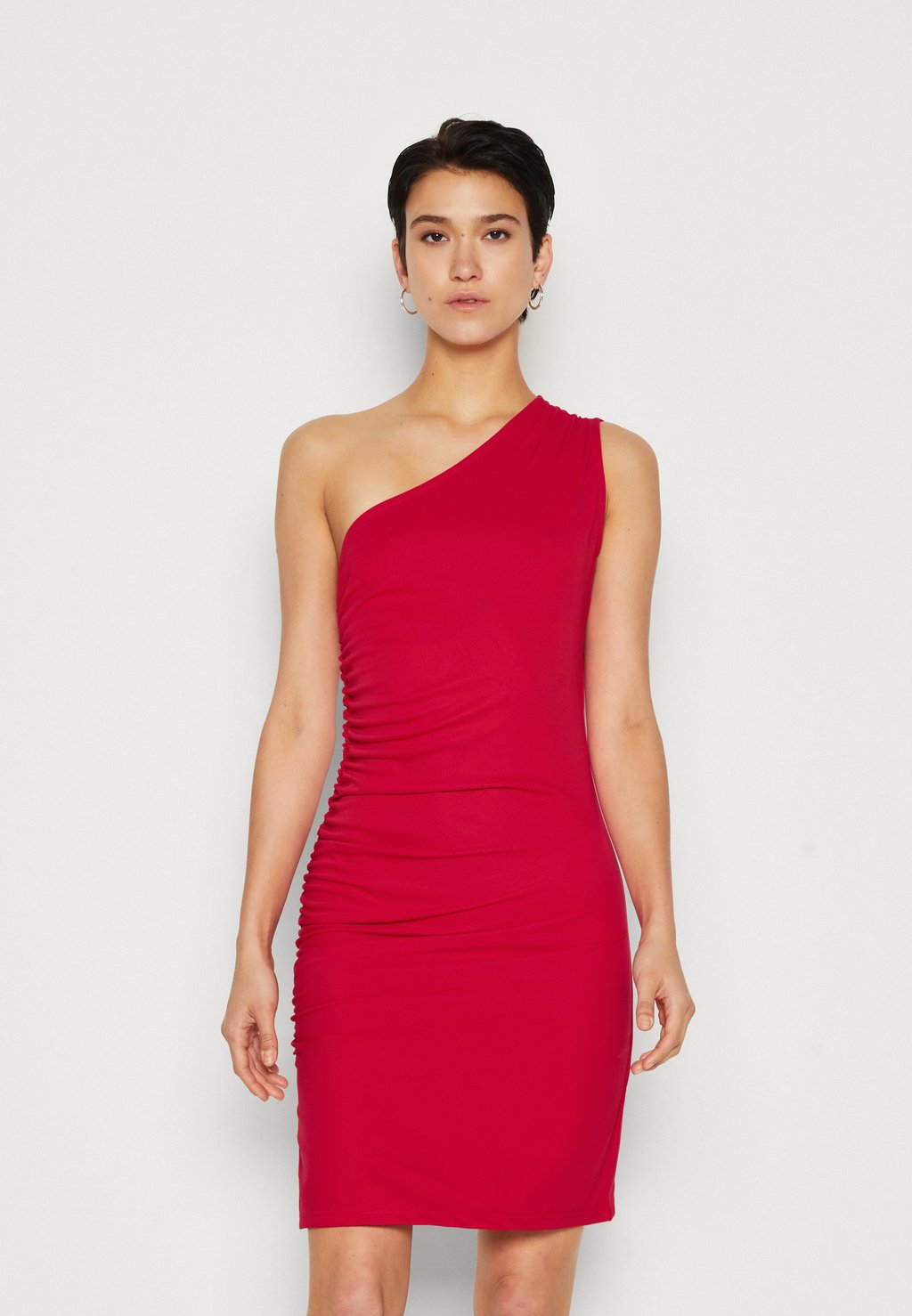 цена Платье из джерси Onlfox One Shoulder Dress ONLY, цвет lychee