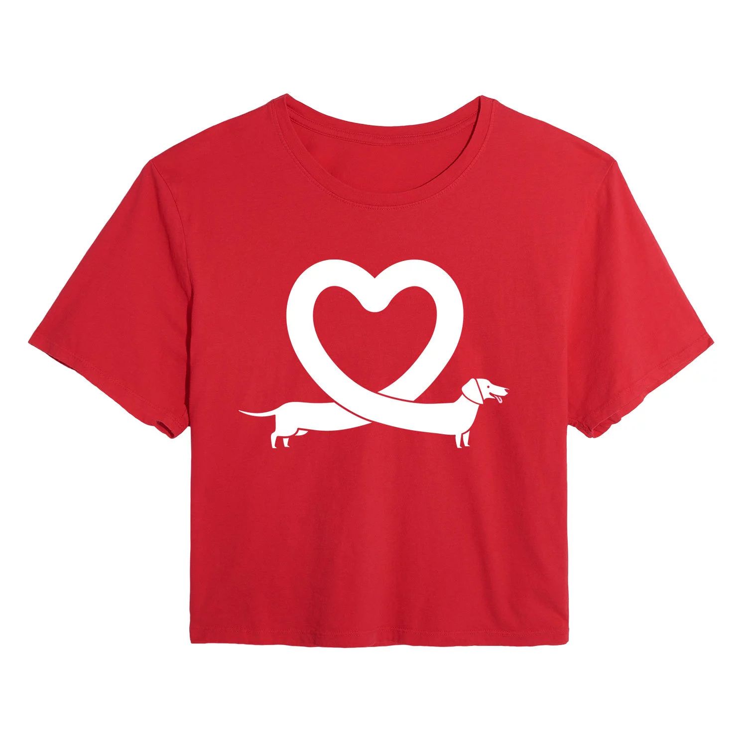 Укороченная футболка в форме сердца для юниоров с таксой Licensed Character футболка с рисунком в форме сердца с изображением цветов для юниоров licensed character серый