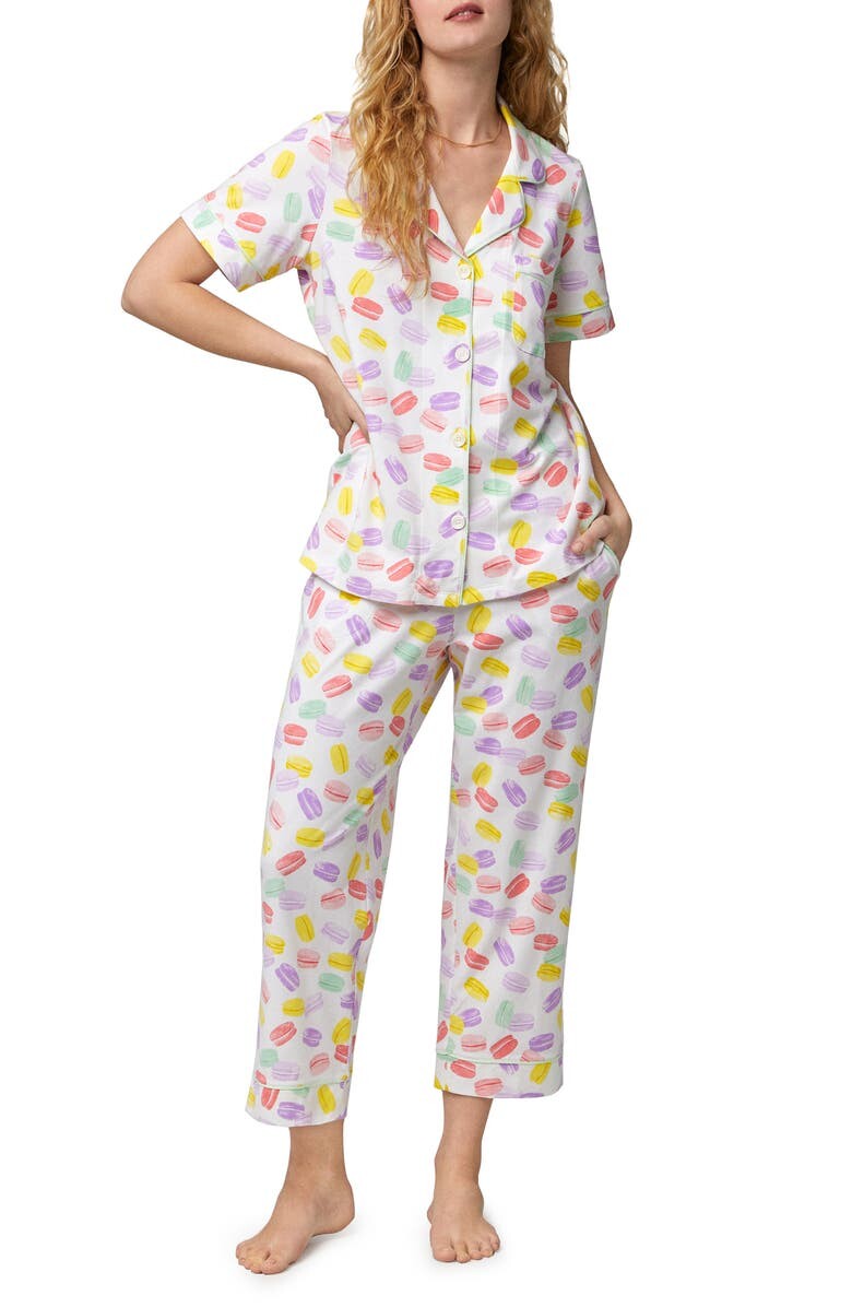 

Укороченная вязаная пижама из органического хлопка с принтом BEDHEAD PAJAMAS
