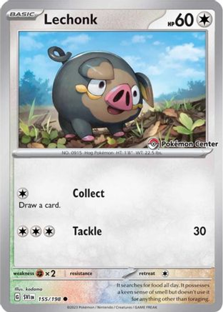 

Карточная игра Lechonk [Pokemon Center] (Scarlet & Violet Base Set) Holofoil