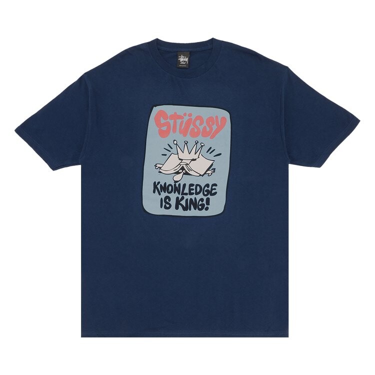 

Футболка Stussy Knowledge Is King 'Navy', синий
