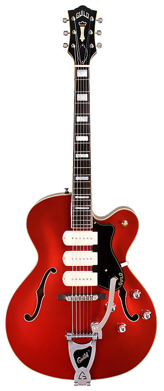 Электрогитара Guild X-350 Stratford Hollow Body Electric Guitar - Scarlet Red - New for 2020 электрогитара guild x 175 manhattan special hollow body electric malibu blue