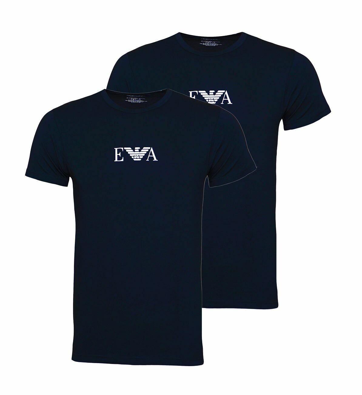 

Футболка Emporio Armani 'Doppelpack Logoprint', темно-синий