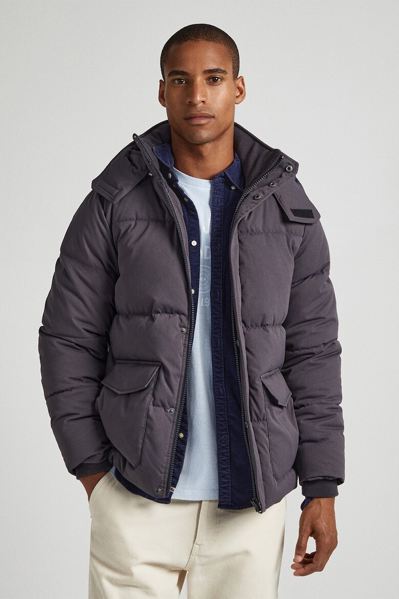 

Утепленная зимняя куртка с капюшоном Pepe Jeans London, серый