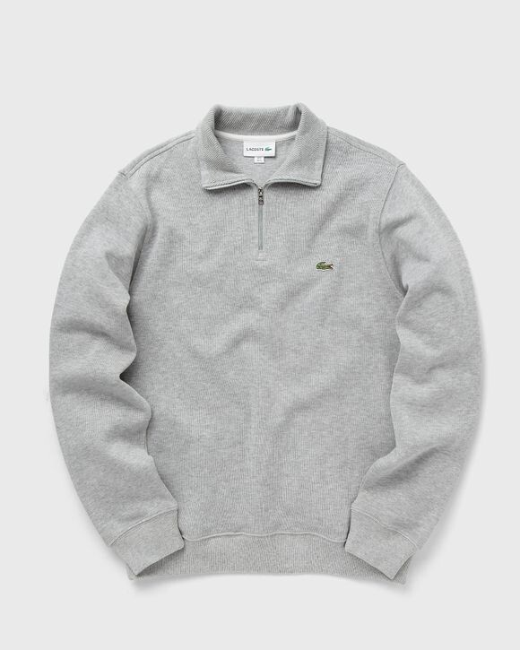 

Свитер Lacoste Zippered Stand-Up Collar Sweatshirt, цвет silver chine