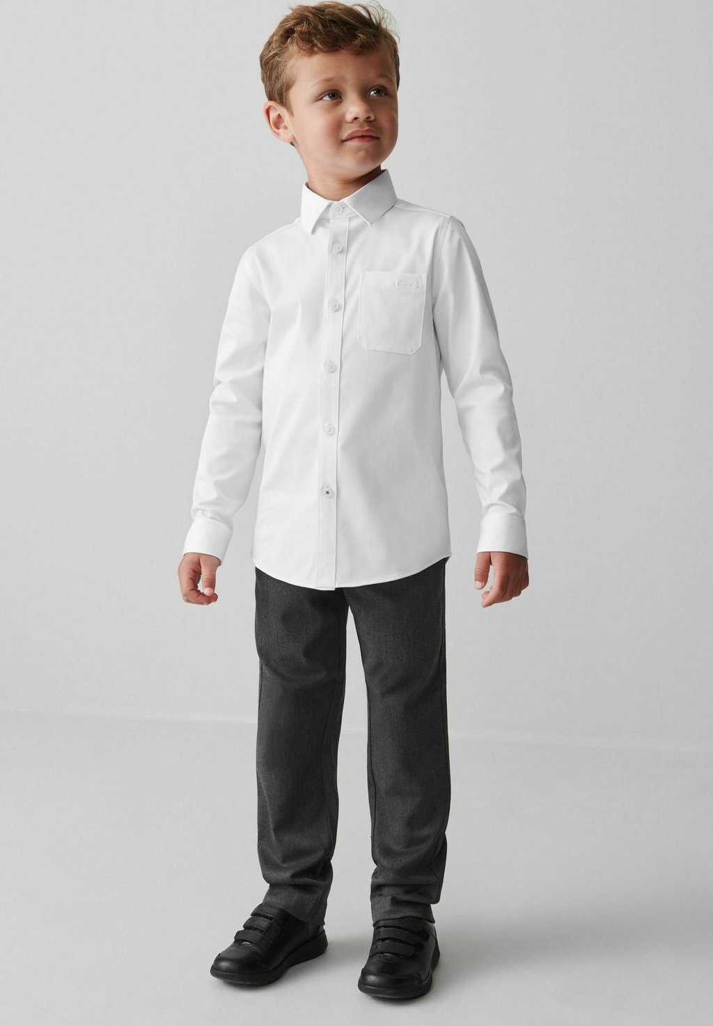 

Рубашка SENIOR SCHOOL WITH STRETCH LONG SLEEVE. Clarks, цвет white