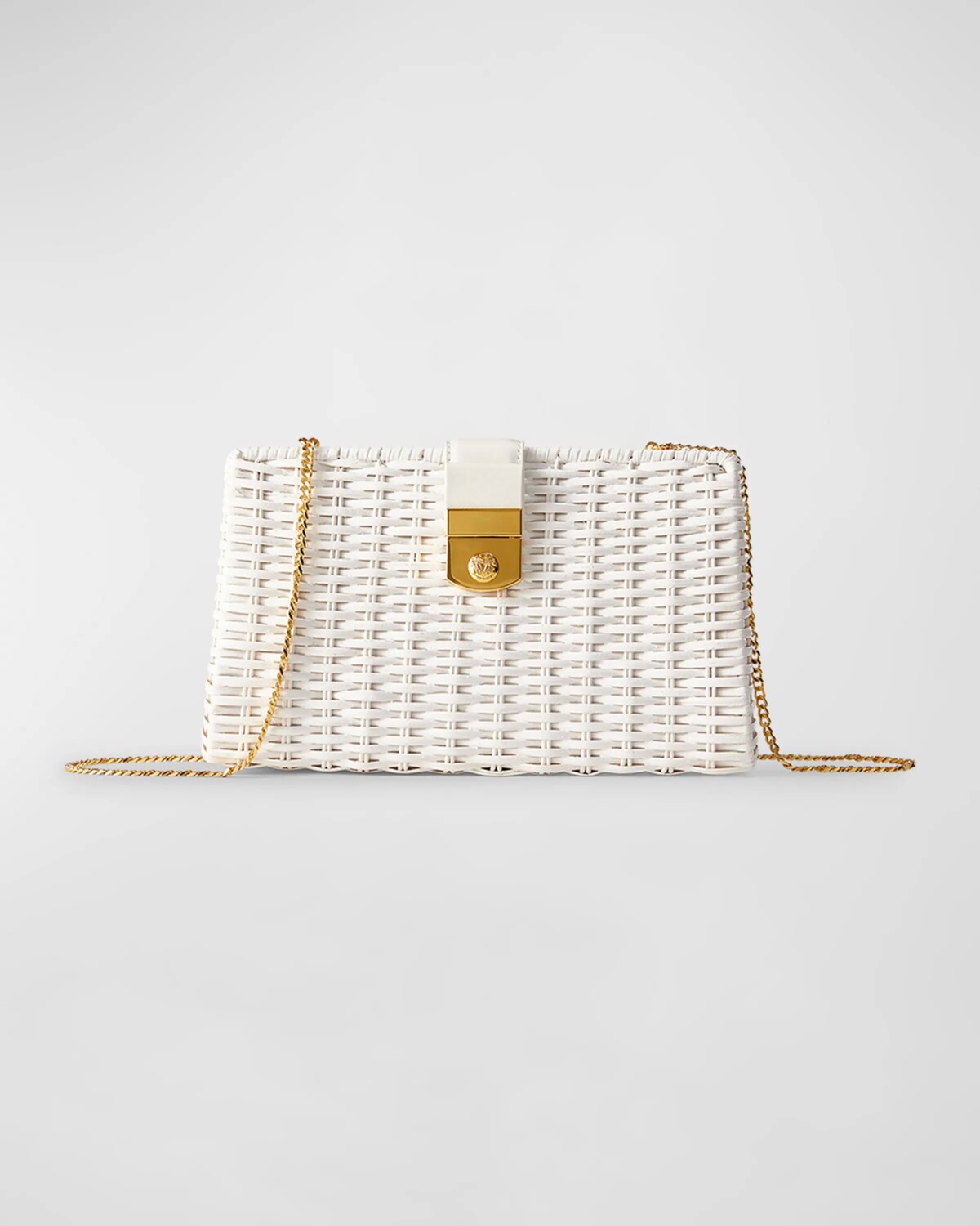 

Клатч-клатч The Crest Lock Basket Veronica Beard, цвет Off White