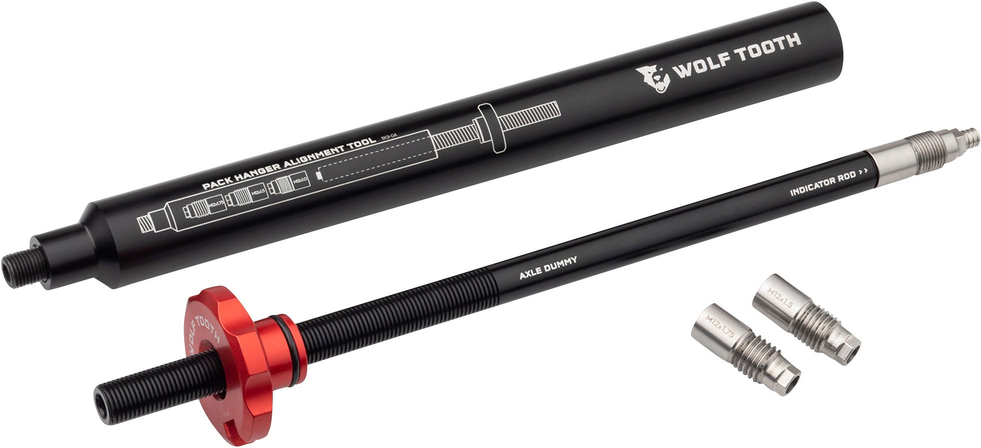 Инструмент для выравнивания вешалки для пакетов со сквозной осью 12 мм Wolf Tooth Components, черный переходник для вилки со сквозной осью 15 мм yakima