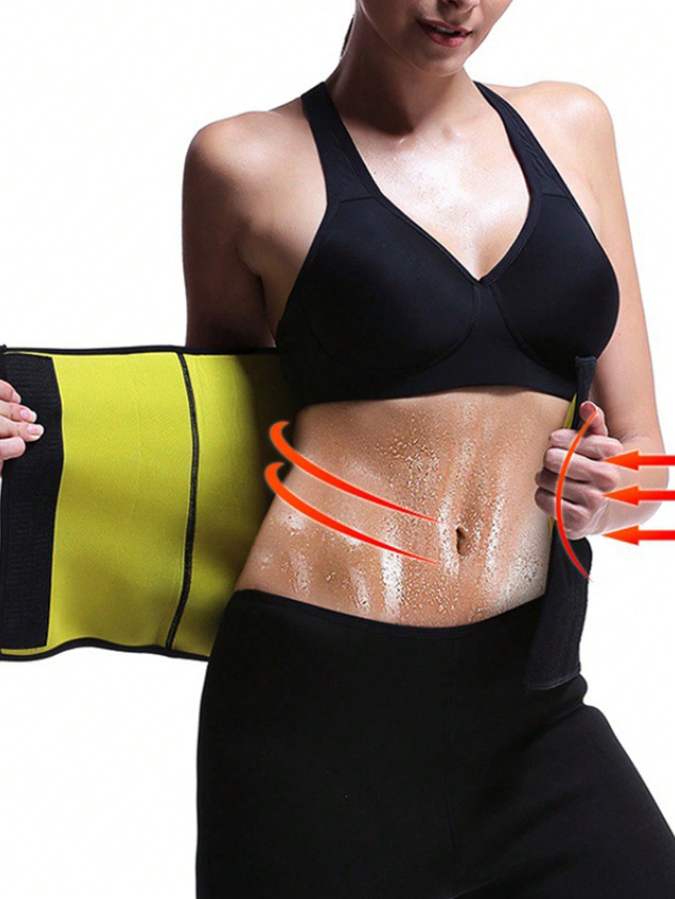 1 шт. женский пояс для йоги, черный женский импульсный шиацу 1200 мач электрический массажный пояс для похудения живота