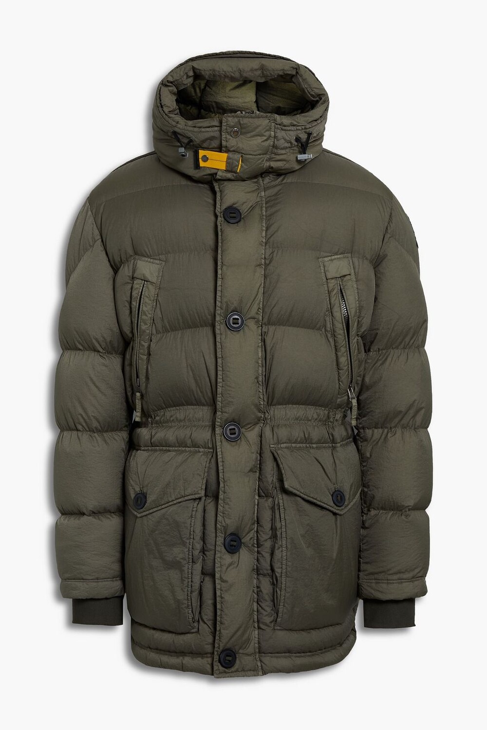 

Стеганый пуховик с капюшоном PARAJUMPERS, зеленый