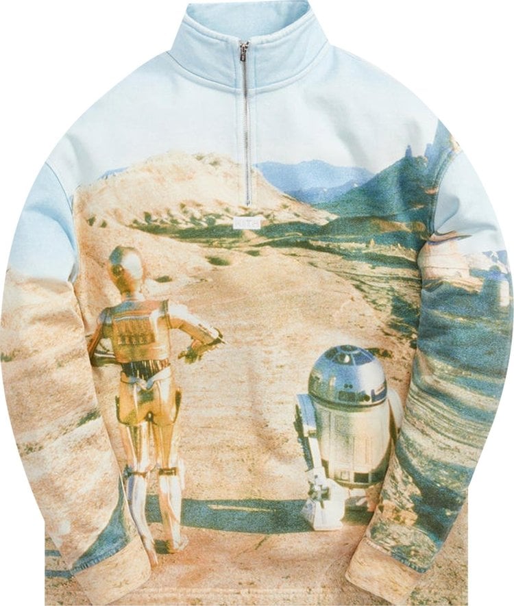 Толстовка Kith For Star Wars Droids Quarter Zip 'Hallow', разноцветный - фото