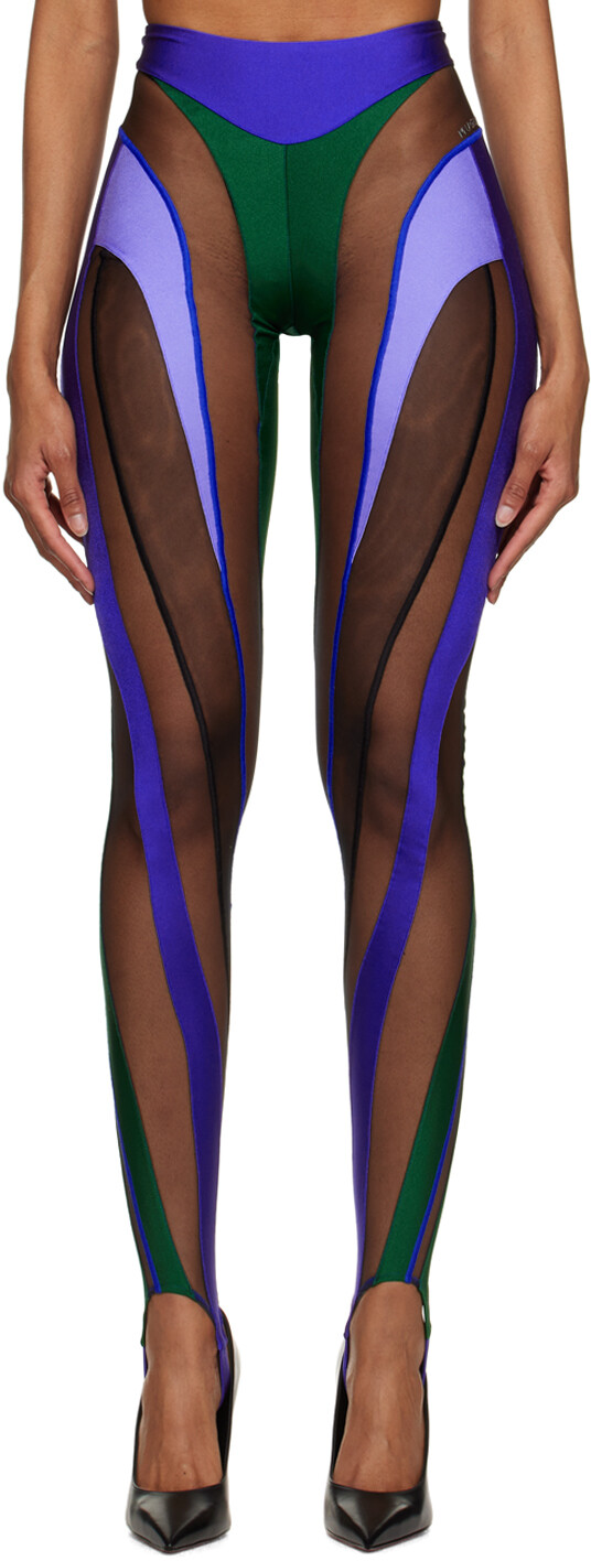 

Фиолетовые спиральные леггинсы Mugler