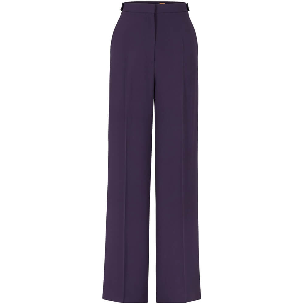 

Брюки Boss Regular-Fit With Flared Leg, темно-фиолетовый