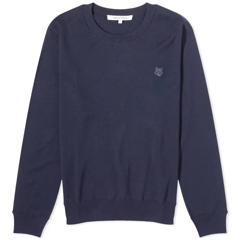 

Джемпер Maison Kitsune Bold Fox Head Patch Crew, темно-синий