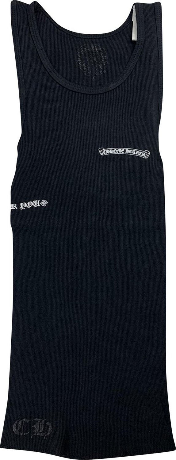 

Топ Chrome Hearts Script Logo Tank Top 'Black', черный