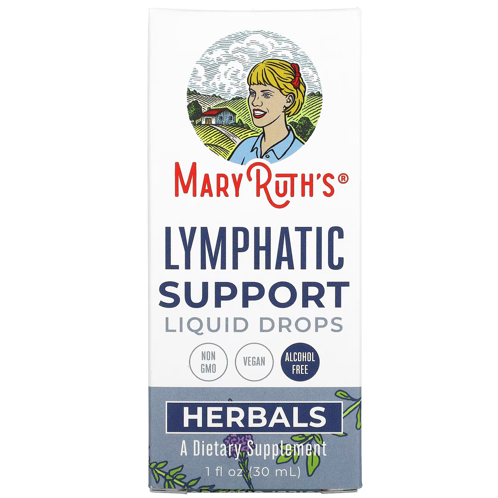 MaryRuth Organics, Herbals, жидкие капли для поддержки лимфатической системы, без спирта, 30 мл (1 жидк. Унция) maryruth organics жидкие капли органического йода без добавок 30 мл 1 жидк унция