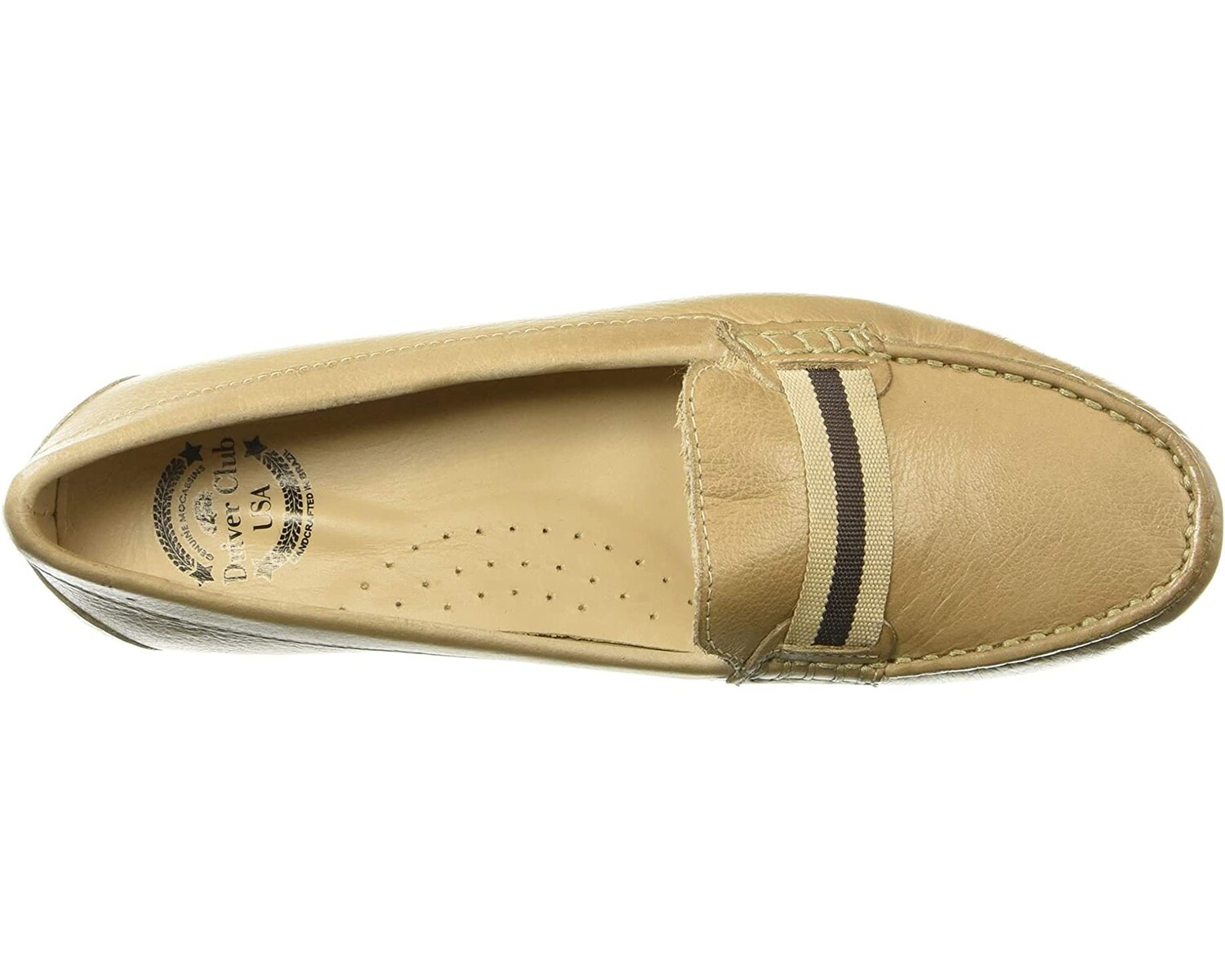 

Лоферы Women's Leather Made in Brazil Grow Gain Ribbon Detail Driver Moc Loafer Driver Club USA, бежевый эверест