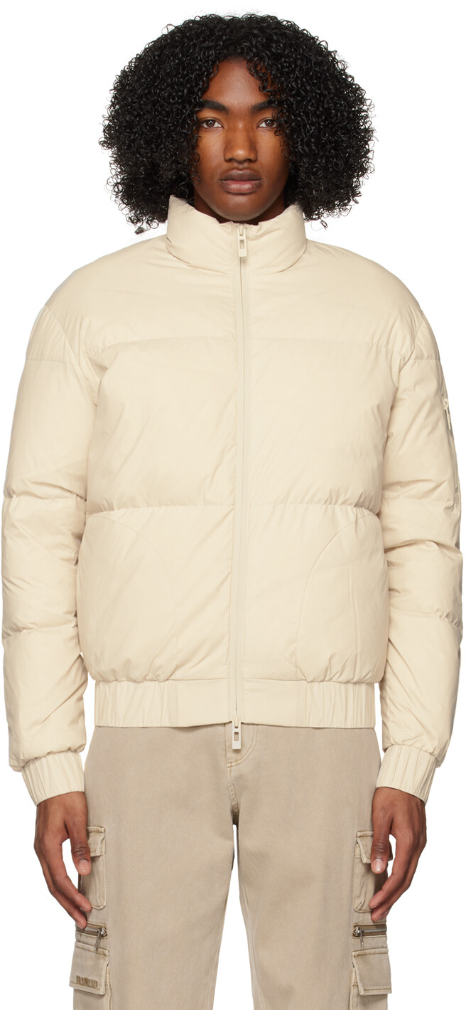 

Пуховик с принтом Off-White Han Kjobenhavn, Серый