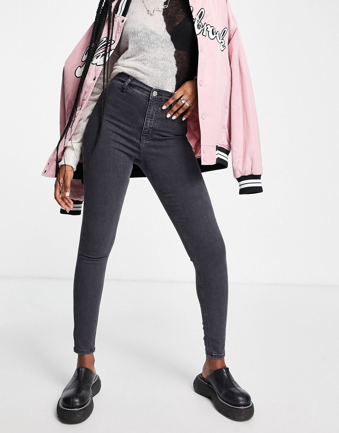 

Черные джинсы Topshop Joni