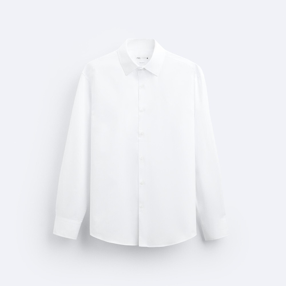 

Рубашка Zara Easy Care Textured, белый