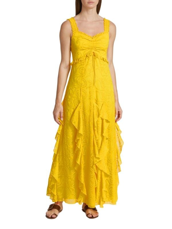 

Жаккардовое Платье Alice + Olivia с завышенной талией, sunbeam