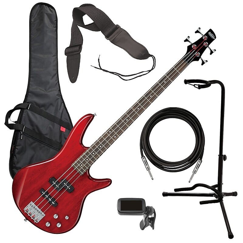 

Ibanez GSR200 4-х струнная бас-гитара - Прозрачный набор Red Bass Essentials