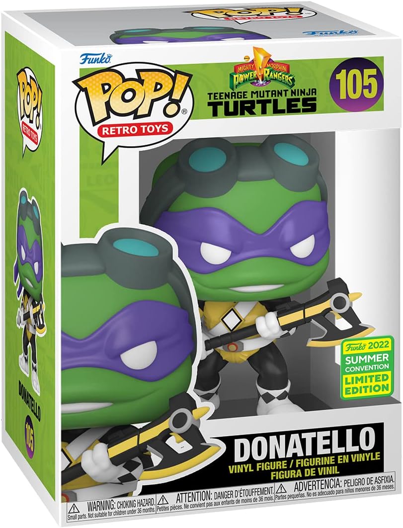 Фигурка Funko Pop! Teenage Mutant Ninja Turtles Vinyl Figure Donatello in Black Power Rangers Outfit Convention Exclusiv фигурка уточка ниндзя