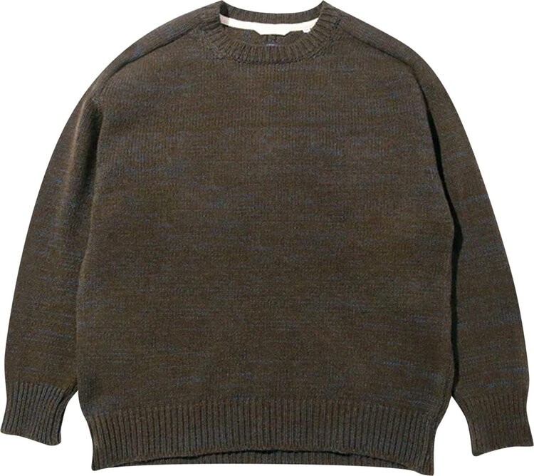 

Свитер nanamica Crew Neck Sweater 'Khaki', коричневый