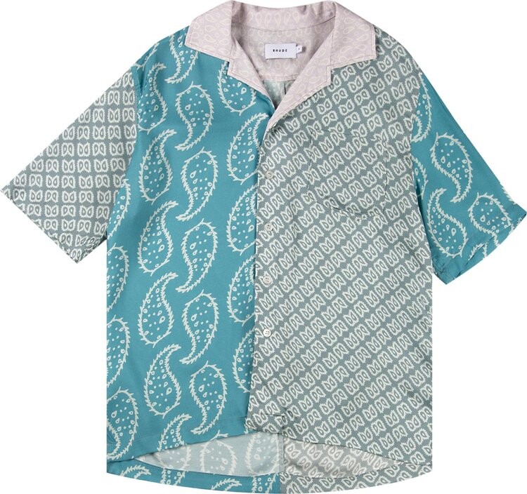 

Рубашка Rhude Multi Paisley Button Down Shirt 'Green/Blue', зеленый