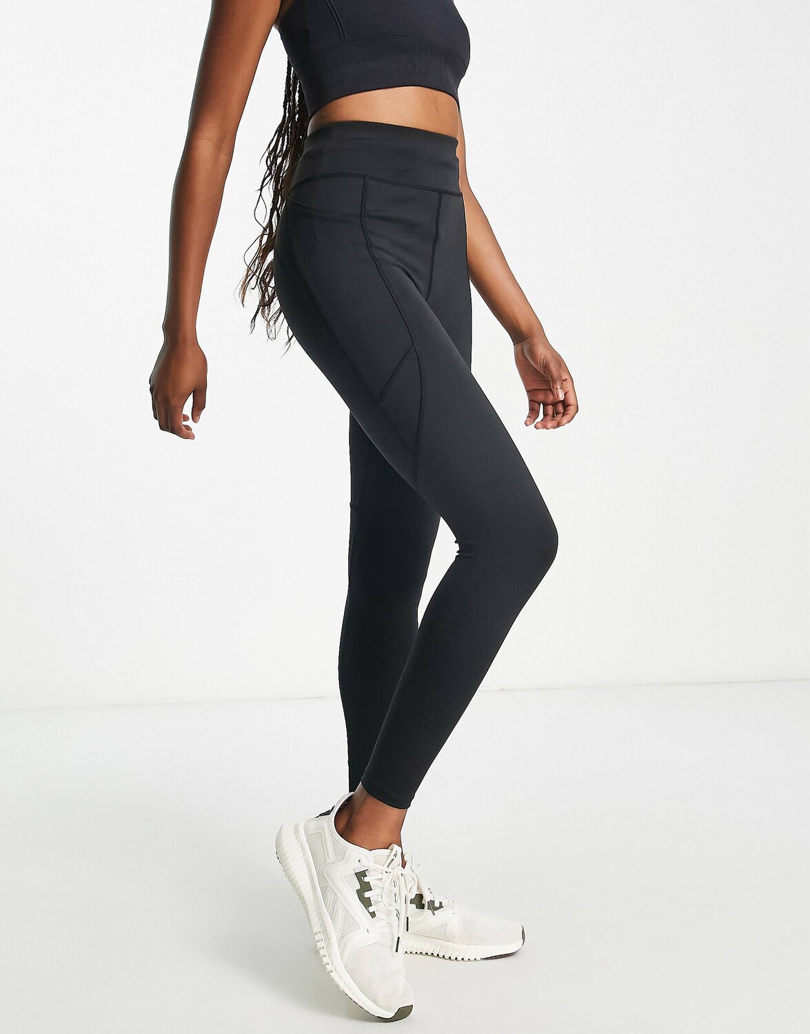 

Леггинсы 7/8 ASOS 4505 icon run с завязками на талии