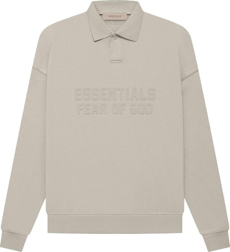 

Лонгслив Fear of God Essentials Long-Sleeve Polo 'Smoke', серый