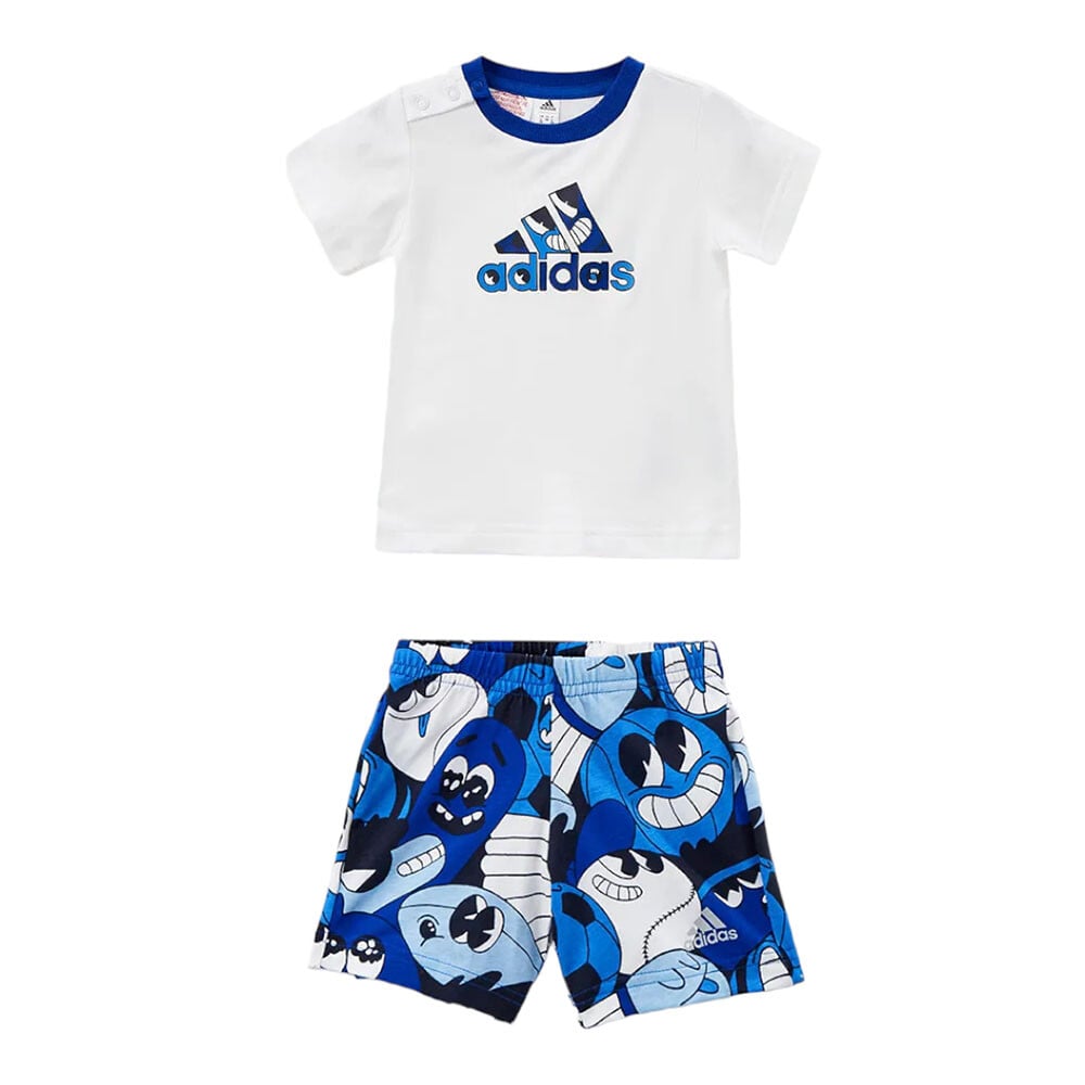 

Спортивный костюм Adidas Ball Graphic Summer, белый/голубой